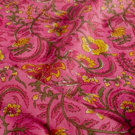 Tissu indien Kalasa - rose