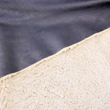 Tissu suédine doublée fourrure Soft