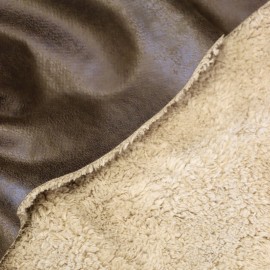 Tissu suédine doublée fourrure Soft