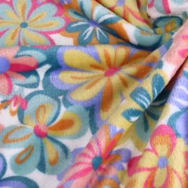 Tissu doudou Twistydaisy - écru