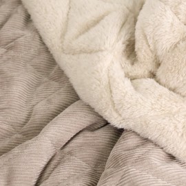 Tissu velours matelassé envers fourrure