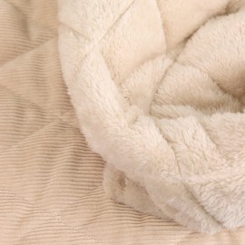 Tissu velours matelassé envers fourrure