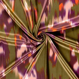 Tissu satin Magma - vert