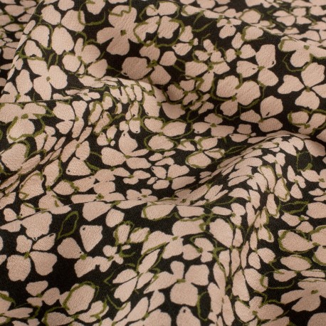 Tissu crêpe de viscose Anjoli - noir
