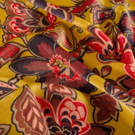 Tissu satin peau de pêche Soledad - jaune