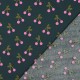 Tissu coton enduit Cherrypop - vert foncé