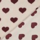 Tissu fourrure sherpa Coeurs