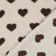 Tissu fourrure sherpa Coeurs