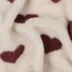Tissu fourrure sherpa Coeurs