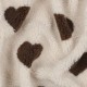 Tissu fourrure sherpa Coeurs