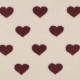Tissu fourrure sherpa Coeurs