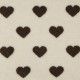 Tissu fourrure sherpa Coeurs