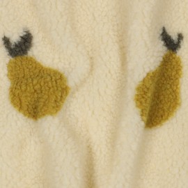 Tissu fourrure sherpa Poire - écru