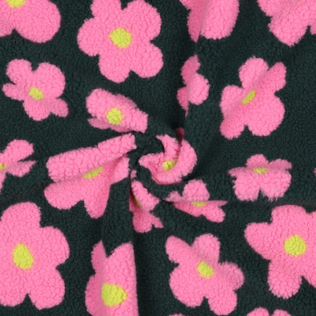 Tissu fourrure sherpa Rosifizz - vert