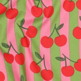 Tissu popeline de coton Poppy Fruit - cerise