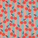 Tissu popeline de coton Poppy Fruit - cerise