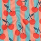 Tissu popeline de coton Poppy Fruit - cerise