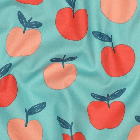 Tissu popeline de coton Poppy Fruit - pomme