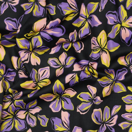 Tissu satin de coton Pommé fabrics Fleurome