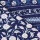 Tissu indien matelassé Nelumbo - bleu