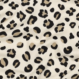 Tissu sweat Poppy Animal skin - beige