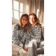 Tissu sweat Poppy Animal skin - beige