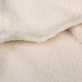 Tissu fourrure sherpa réversible - écru