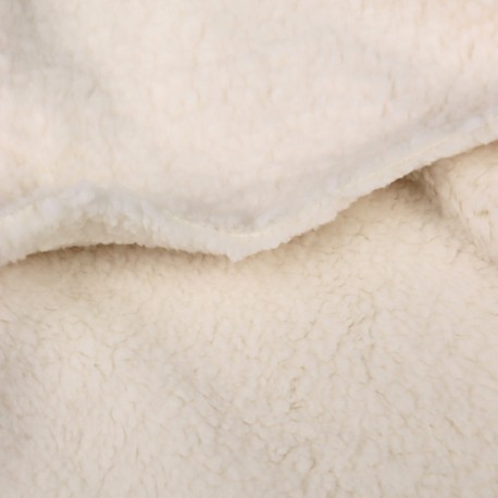 Tissu fourrure sherpa réversible - écru