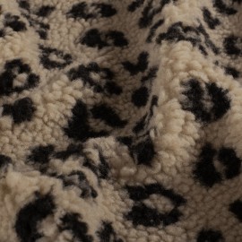 Tissu fourrure sherpa Léopardino - beige