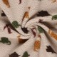 Tissu fourrure sherpa Dinosaures - beige