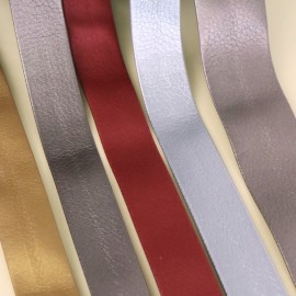 Biais Simili Cuir Métallisé Grainé