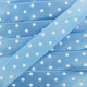 Satin double face à pois 15 mm