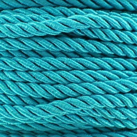 Cordon torsadé satiné 5 mm