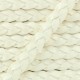 Lacet tressé plat en cuir  5 mm