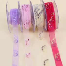 Ruban organza simple face écoliers