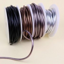 Cordon simili cuir Metallic