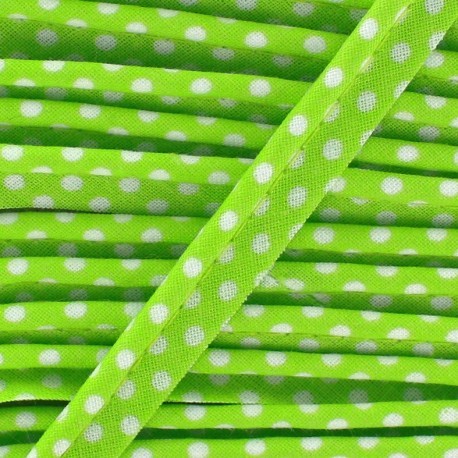 Passepoil coton à pois noir/blanc x 1m