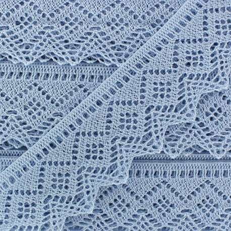 Ruban Dentelle au fuseau brillant 43 mm