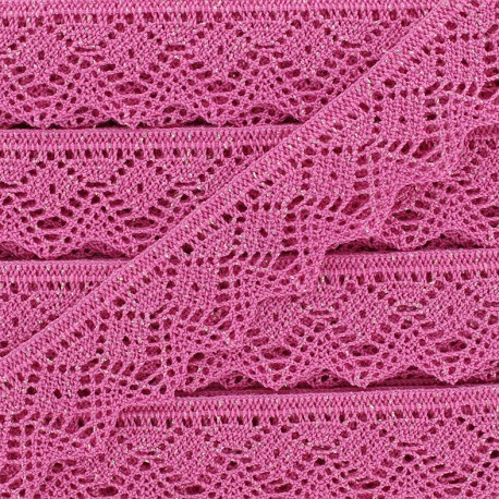 Ruban Dentelle au fuseau irisé 25mm