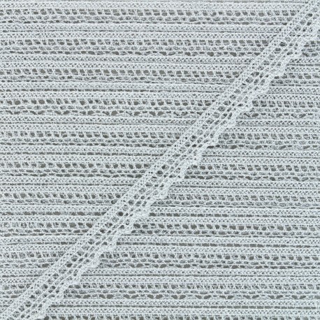 Ruban dentelle aux fuseaux irisé Rosie 10mm