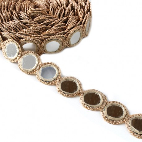 Ruban galon India Miroir 35 mm x 25cm