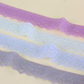 Ruban Dentelle au fuseau brillant 43 mm