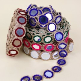 Ruban galon India Miroir 35 mm x 25cm