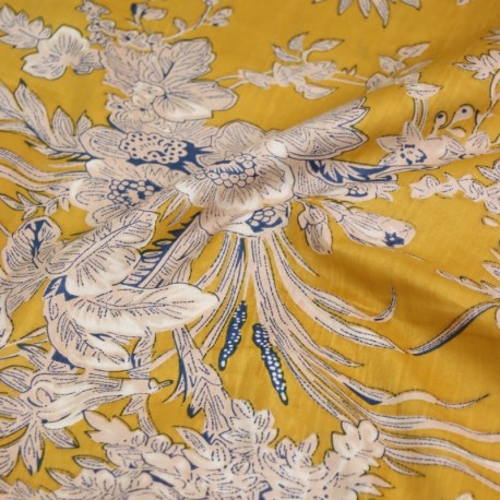 Tissu indien Amritsar - jaune