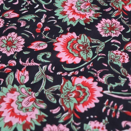 Tissu indien Ahmedabad - noir