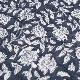 Tissu indien Pune - gris