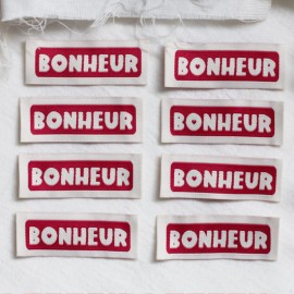 Etiquettes à coudre La Petite Maison Couture - Bonheur (lot de 8)