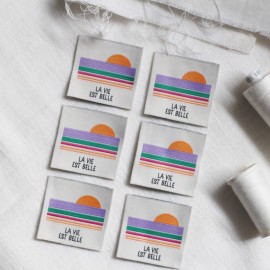Etiquettes à coudre La Petite Maison Couture - La vie est belle (lot de 6)