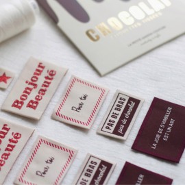 Etiquettes à coudre La Petite Maison Couture - Chocolat (lot de 10)
