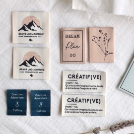 Etiquettes à coudre La Petite Maison Couture - Créatif(ve) (lot de 8)